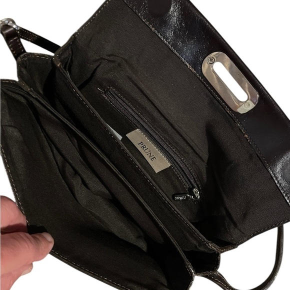 PRUNE  Vintage Wristlet, Clutch or Small Purse Black Leather - Picture 5 of 8